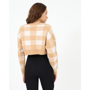 Πουλόβερ μπεζ 39703 Πουλόβερ μπεζ 39703