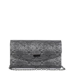 Γυναικείο βραδινό τσαντάκι clutch animal print γκρι 21028