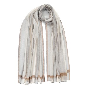 ΕΣΑΡΠΑ ΠΟΛΥΕΣ. 70*180 ΡΙΓΕ ΜΕ ΧΡΥΣ. ΛΕΠΤ. ΜΠΕΖ/ΓΚΡΙ