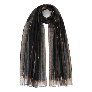 ΕΣΑΡΠΑ ΠΟΛΥΕΣ. 70*180 ΡΙΓΕ ΜΕ ΧΡΥΣ. ΛΕΠΤ. ΜΑΥΡΗ