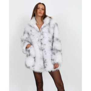 ΠΑΛΤΟ ΠΟΛΥΕΣ.ΓΟΥΝΙΝΟ ΑΣΠΡΟ ΜΕ ΓΚΡΙ ΛΕΠΤΟΜ.