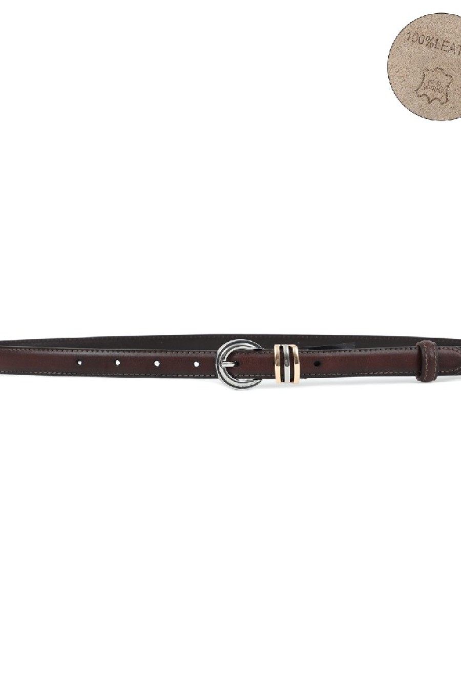 ΖΩΝΗ ΔΕΡΜΑ ΛΕΠΤΗ ΧΡΥΣΟ/ΑΣΗΜΙ ΘΗΛΥΚΙ ΚΑΦΕ