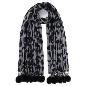 ΠΑΣΜΙΝΑ ΠΟΛΥΕΣ. 70*180 ΑΝΙΜΑΛ ΜΕ ΠΟΝ-ΠΟΝ ΜΑΥΡΟ/ΓΚΡΙ