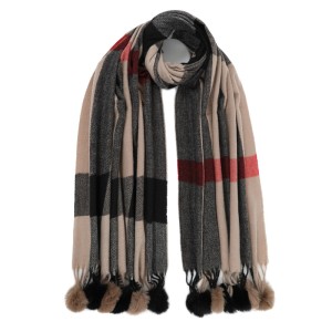 ΠΑΣΜΙΝΑ ΠΟΛΥΕΣ. 70*180 ΔΙΧΡΩΜ. ΜΕ ΠΟΝ-ΠΟΝ ΜΑΥΡΟ/ΜΠΕΖ