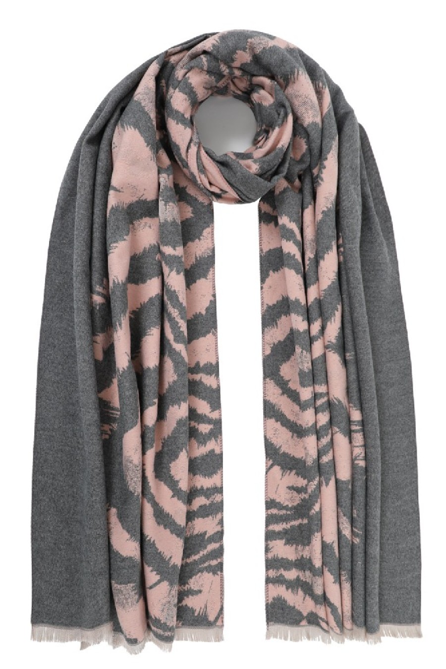 ΠΑΣΜΙΝΑ ΠΟΛΥΕΣ. 65*180 ΤΥΠ.ΜΙΣΟ ΖΕΒΡΑ ΡΟΖ/ΓΚΡΙ