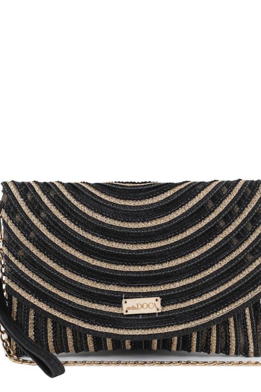 ΤΣΑΝΤΑ ΨΑΘΙΝ.ΧΙΑΣΤ.ΚΑΠ.ΜΕ ΡΙΓΕΣ ΜΑΥΡΗ/ΧΡΥΣΗ