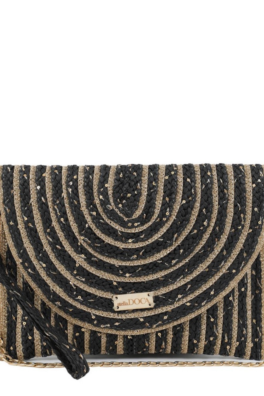 ΤΣΑΝΤΑ ΨΑΘΙΝ.ΧΙΑΣΤ.ΟΒΑΛ.ΚΑΠ.ΜΑΥΡΗ ΜΕ ΧΡΥΣΕΣ ΡΙΓΕΣ