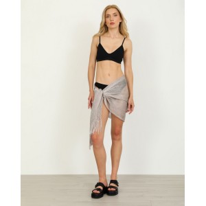 ΦΟΥΛΑΡΙ-ΠΑΡΕΟ ΠΟΛ. 60*200 ΔΙΧΤΥ ΑΚΡΕΣ ΜΠΕΖ