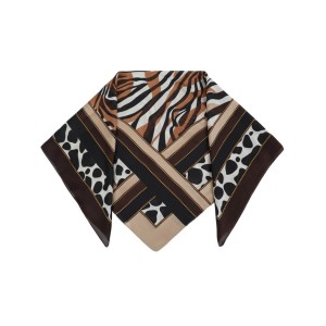 ΦΟΥΛΑΡΙ ΠΟΛ. 70*70 ΖΕΒΡΑ ΚΕΝΤΡ.ΜΑΥΡΟ/ΑΣΠΡΟ/ΚΑΦΕ