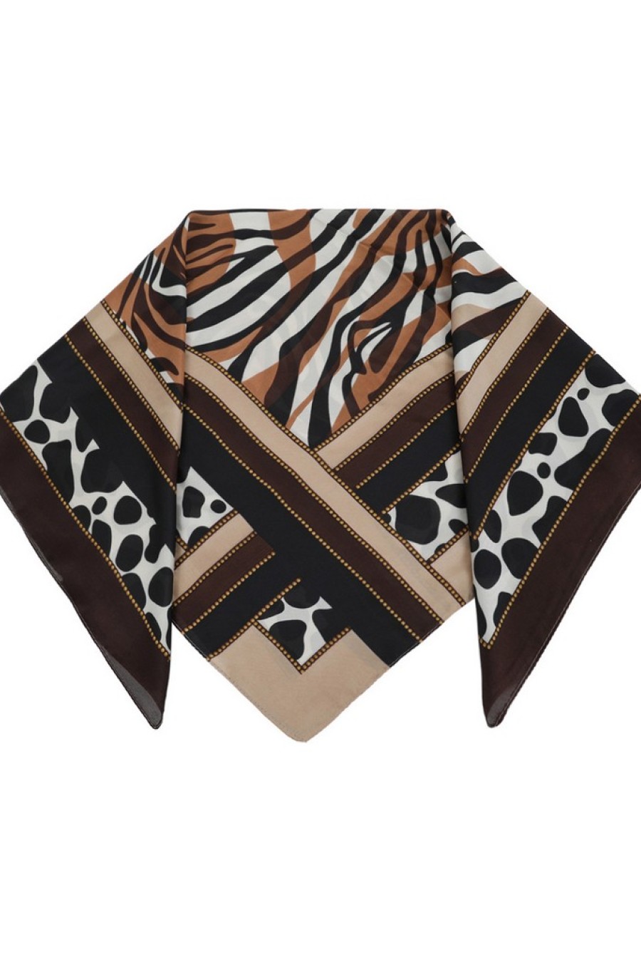 ΦΟΥΛΑΡΙ ΠΟΛ. 70*70 ΖΕΒΡΑ ΚΕΝΤΡ.ΜΑΥΡΟ/ΑΣΠΡΟ/ΚΑΦΕ