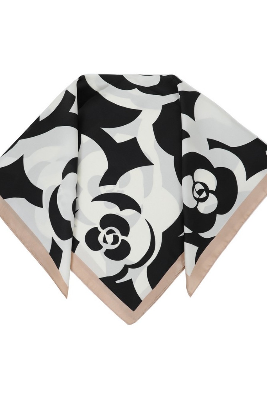 ΦΟΥΛΑΡΙ ΠΟΛ. 70*70 ΦΥΛΛ.ΛΟΥΛΟΥΔ. ΜΑΥΡΟ/ΑΣΠΡΟ