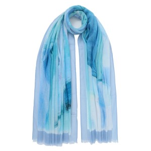 ΦΟΥΛΑΡΙ-ΠΑΡΕΟ ΠΟΛ. 87*180 ΦΥΛΛΑ.ΜΙΚ.ΚΡΟΣΙΑ ΜΠΛΕ