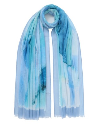 ΦΟΥΛΑΡΙ-ΠΑΡΕΟ ΠΟΛ. 87*180 ΦΥΛΛΑ.ΜΙΚ.ΚΡΟΣΙΑ ΜΠΛΕ