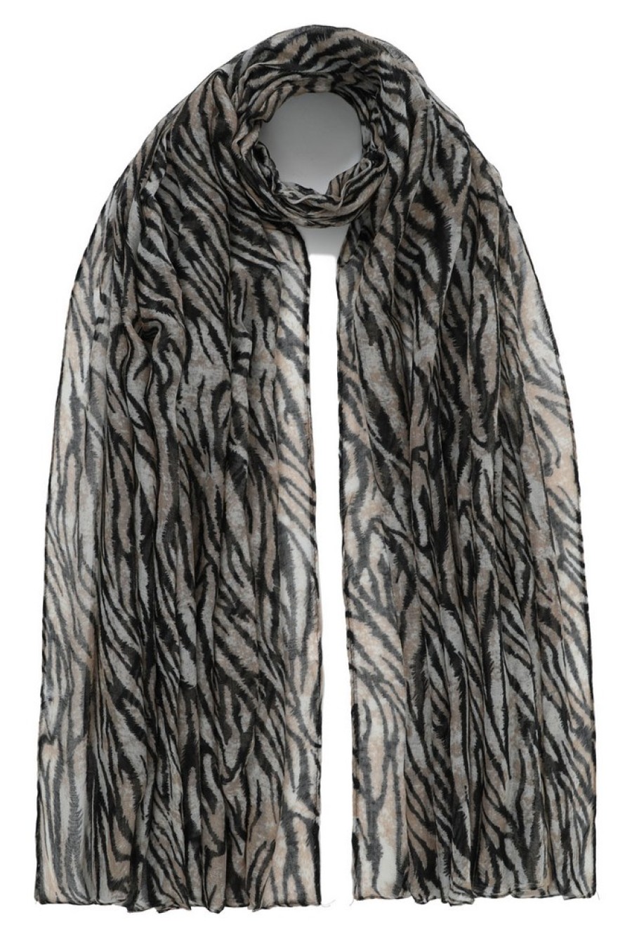 ΦΟΥΛΑΡΙ-ΠΑΡΕΟ ΠΟΛ. 85*180 ΖΕΒΡΑ ΚΑΦΕ/ΜΑΥΡΟ