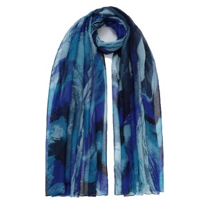 ΦΟΥΛΑΡΙ-ΠΑΡΕΟ ΠΟΛ. 85*180 ΤΥΠ.ΚΥΜΑΤΙΣ. ΜΠΛΕ