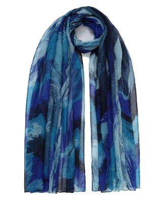 ΦΟΥΛΑΡΙ-ΠΑΡΕΟ ΠΟΛ. 85*180 ΤΥΠ.ΚΥΜΑΤΙΣ. ΜΠΛΕ