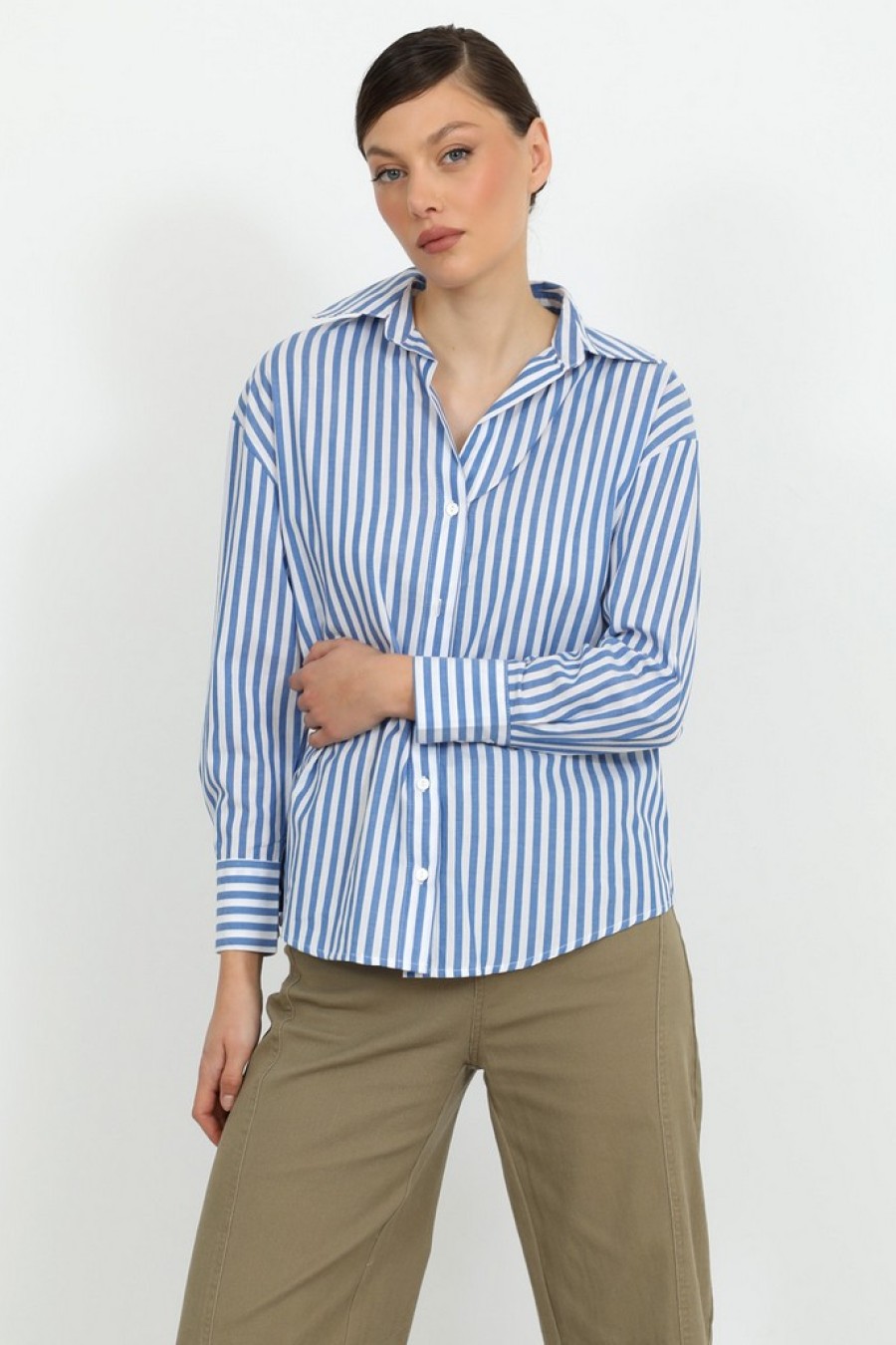 ΠΟΥΚΑΜΙΣΟ ΒΑΜΒ.ΡΙΓΕ ΜΕ ΧΟΝΤΡΗ ΡΙΓΑ ΜΠΛΕ/ΑΣΠΡΟ